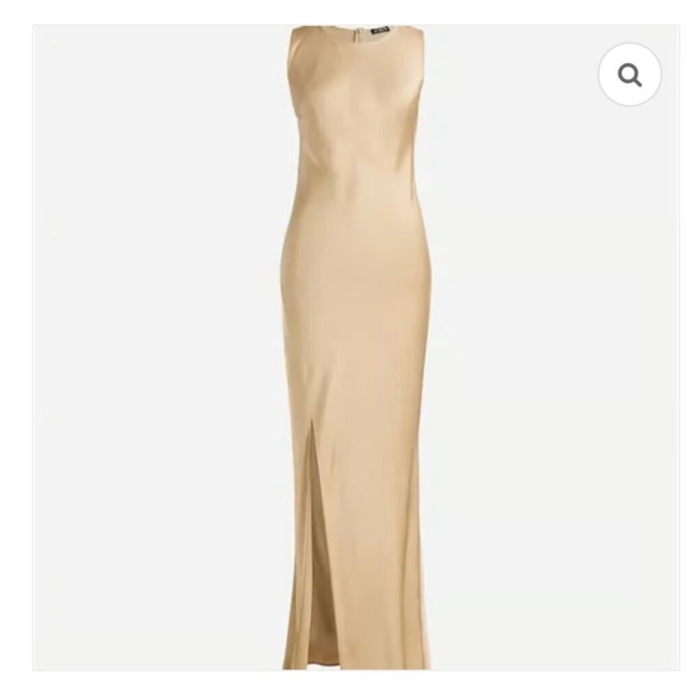 J. Crew Cream Maxi Dress with Side Slit